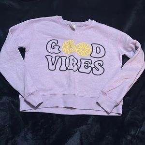 Good vibes purple Sweatshirt kids size small